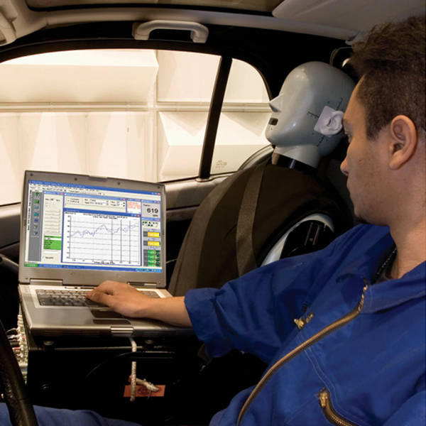 Automotive Test Manager in car cabin